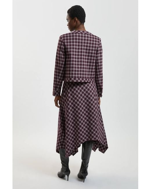 Karen Millen Check Tailored Skirt