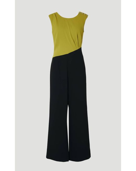 Karen Millen White Soft Tailored Asymmetric Neck Wide Leg Jumpsuit