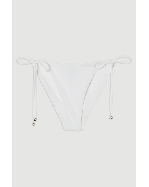 Karen Millen Brown Hardware Detail Tie Side Bikini Bottoms