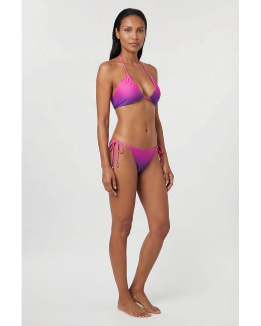 Karen Millen Red Ombre Tie Side Bikini Top