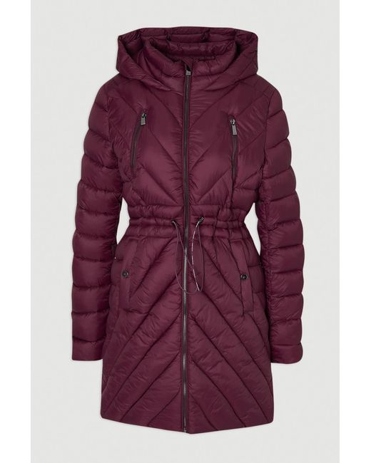 Karen Millen Purple Lightweight Packable Coat