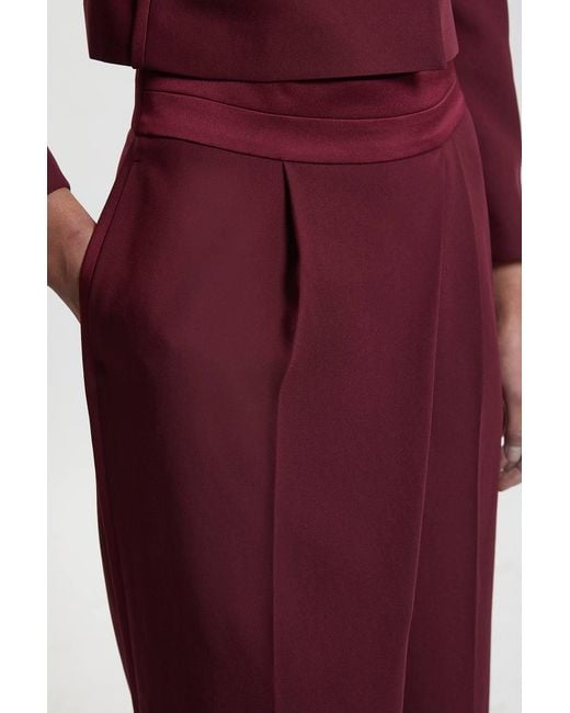 Karen Millen Satin Back Crepe Tailored Trousers