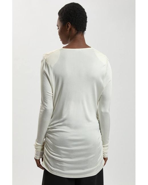 Karen Millen Blue Cowl Viscose Crepe Neck Sleeveless Top