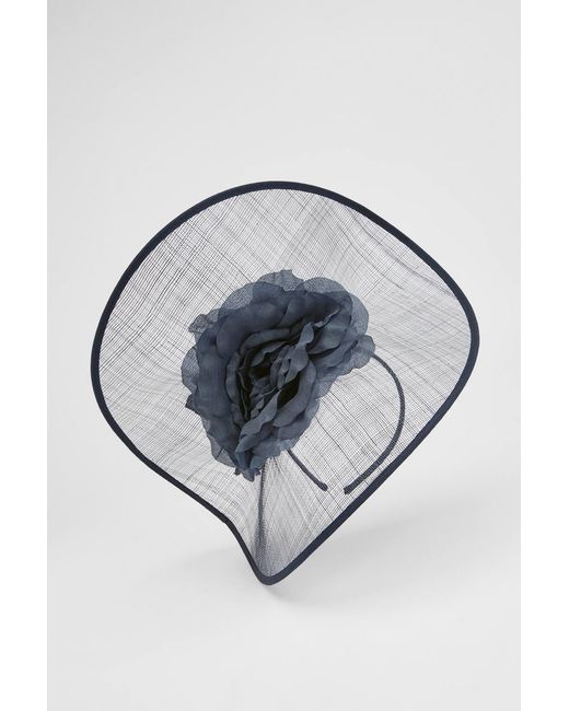 Karen Millen Blue Flower Trim Headband Fascinator