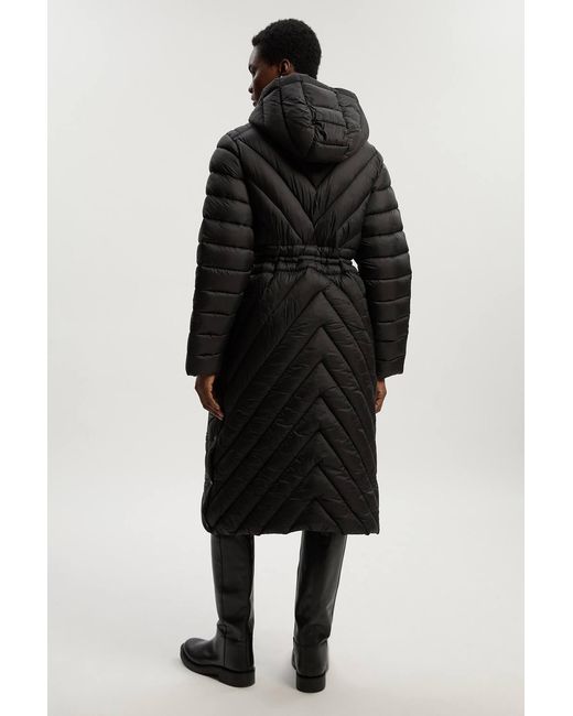 Karen Millen Black Petite Lightweight Knee Length Packable Coat