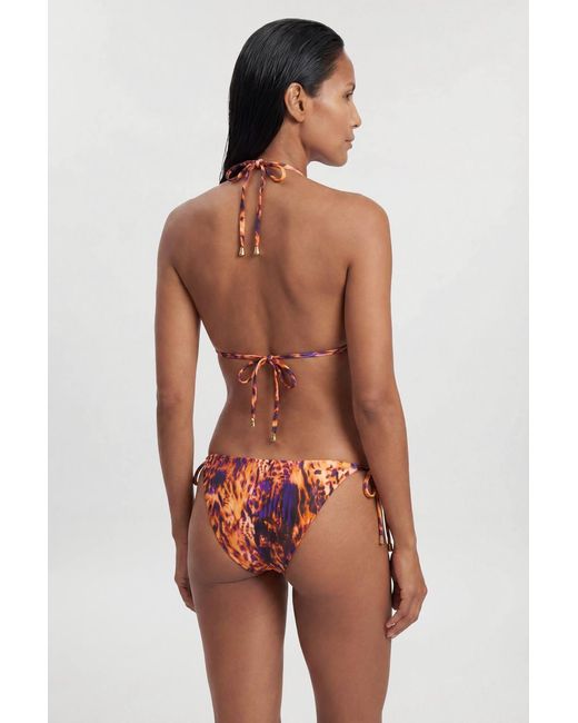 Karen Millen Multicolor Abstract Animal Bikini Top