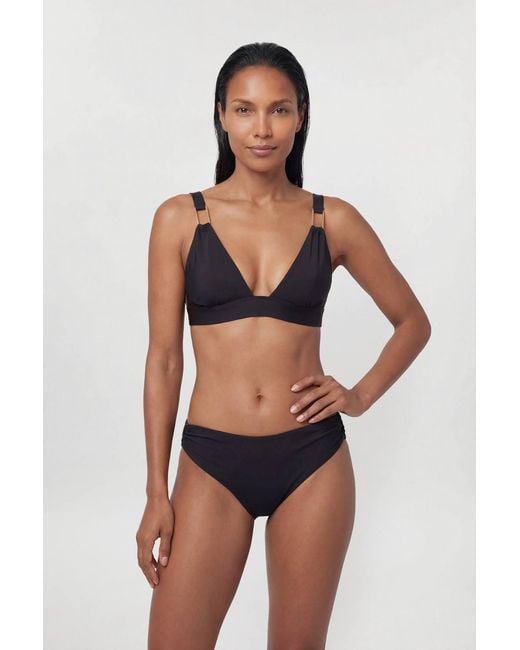 Karen Millen Black Trim Detail Bikini Top