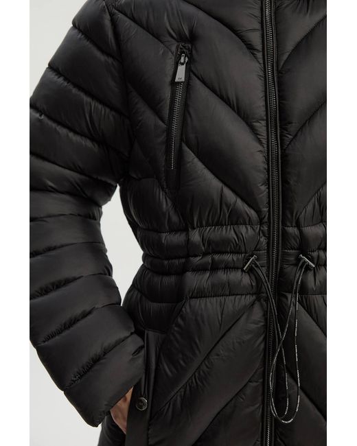 Karen Millen Black Petite Lightweight Packable Maxi Coat