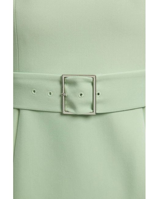 Karen Millen Green Tailored Roll Neck Pencil Midi Dress