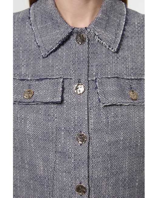 Karen Millen Gray Spring Tweed Tailored Mini Dress