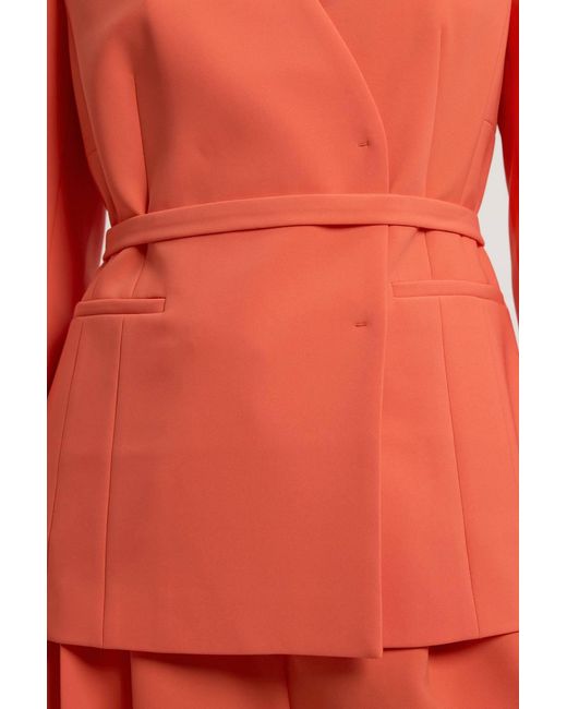 Karen Millen Compact Stretch Viscose Tailored Collarless Blazer