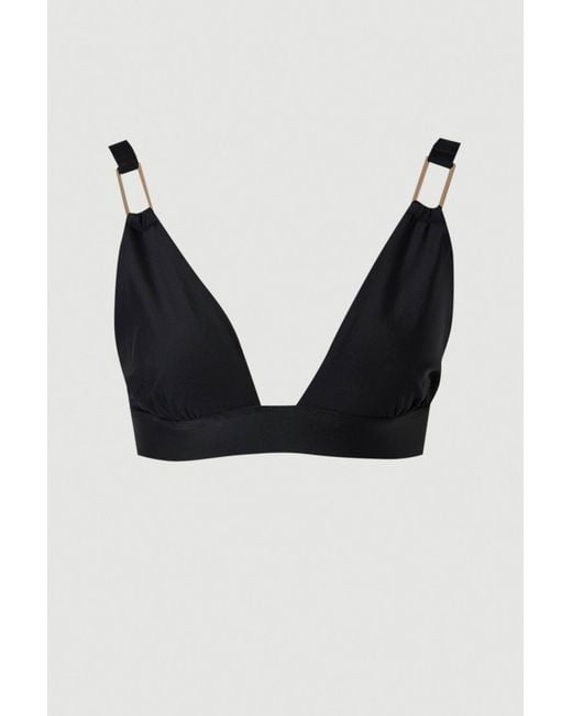 Karen Millen Black Trim Detail Bikini Top