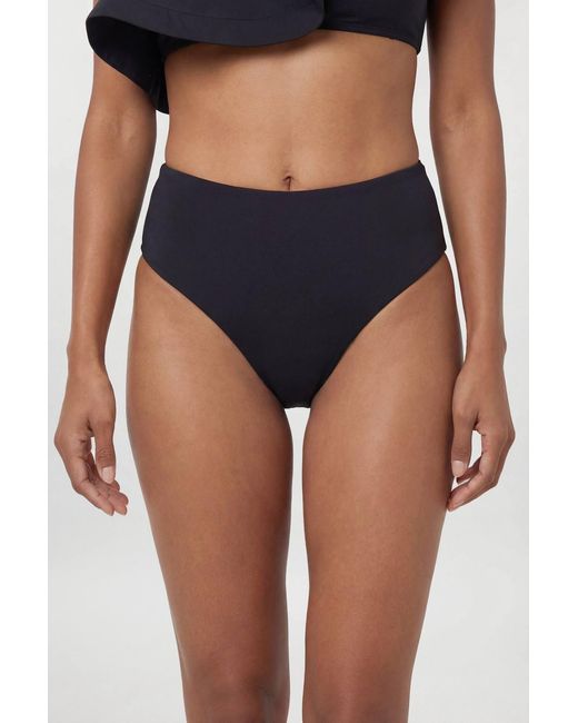 Karen Millen Black High Waist Bikini Bottom