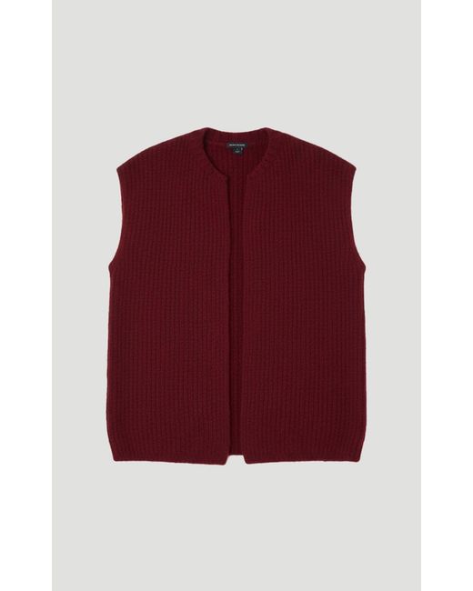 Karen Millen Red Cosy Knit Waistcoat Top