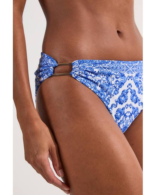 Karen Millen Blue Scarf Print Bikini Bottom