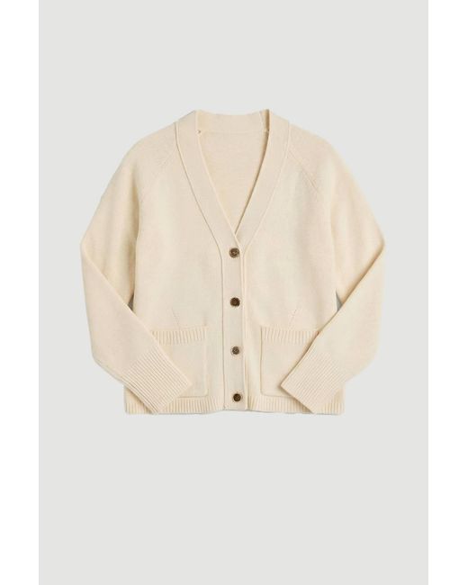 Karen Millen Natural Plus Size Cotton Knitted Button Cardigan Sweater