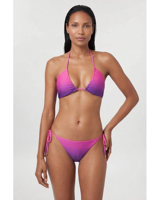 Karen Millen Red Ombre Tie Side Bikini Top