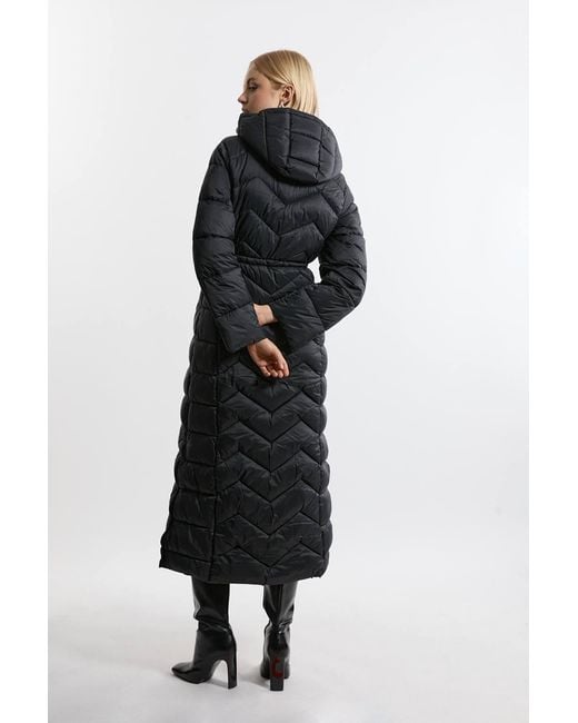 Karen Millen Black Lightweight Packable Maxi Coat