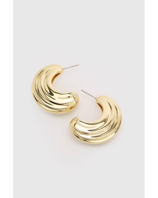 Karen Millen Black Tapered Hoop Earrings