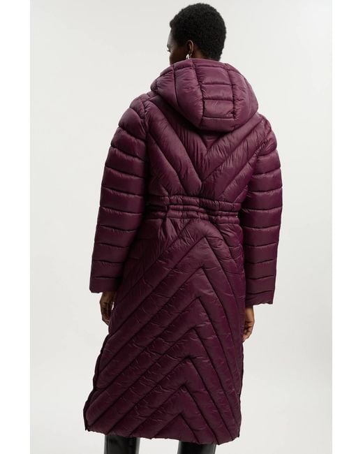 Karen Millen Red Lightweight Knee Length Packable Coat