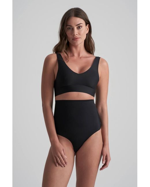 Karen Millen Black Invisible High Waist Thong