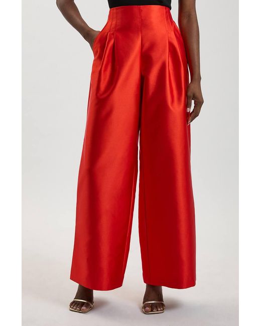 Karen Millen Structured Satin Tailored Trouser