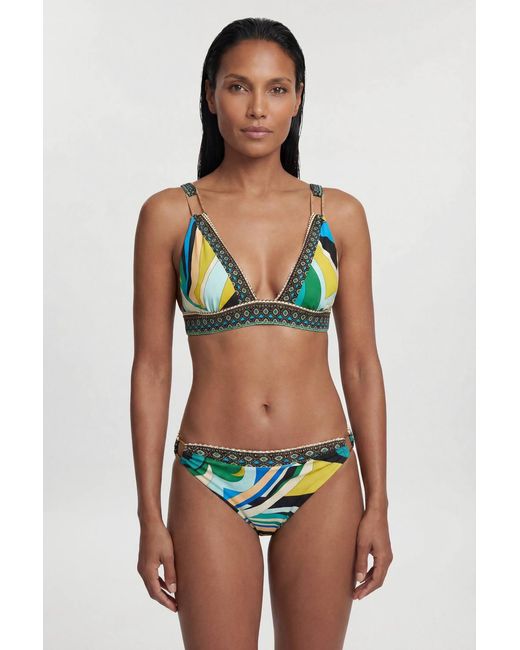 Karen Millen Multicolor Placement Print Bikini Top