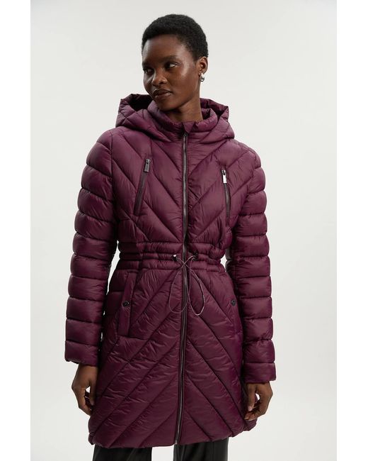 Karen Millen Purple Real Down Packable Coat