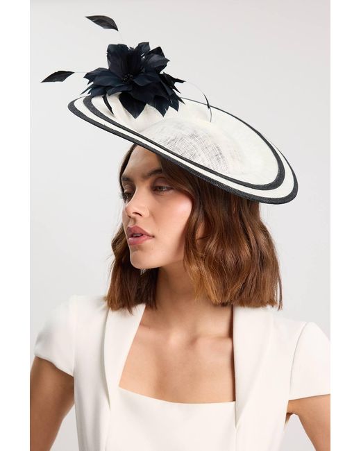 Karen Millen Black Flower Trim Detail Fascinator