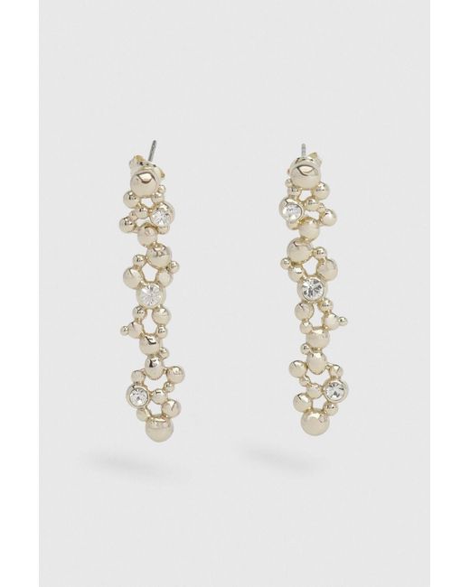 Karen Millen Metallic Evolution Crystal Drop Earrings