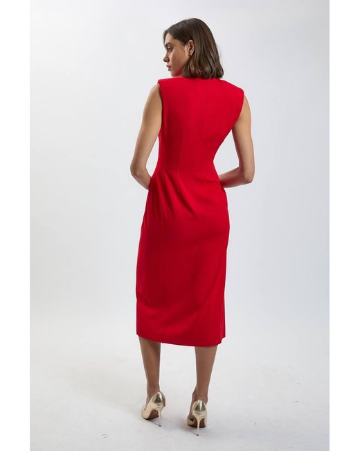 Karen Millen Trim Tailored Midi Pencil Dress