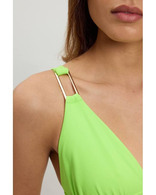 Karen Millen Green Trim Detail Bikini Top