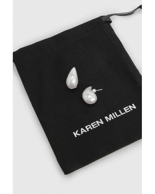 Karen Millen Brown Teardrop Earrings