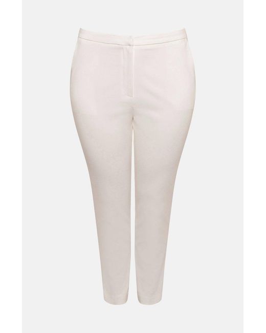 Karen Millen White Plus Size Essential Techno Woven Trouser