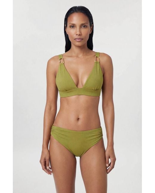 Karen Millen Green Trim Detail Bikini Top