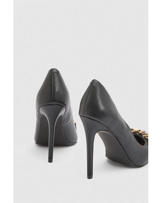 Karen Millen White Leather Stiletto Pointed Toe Heeled Shoe
