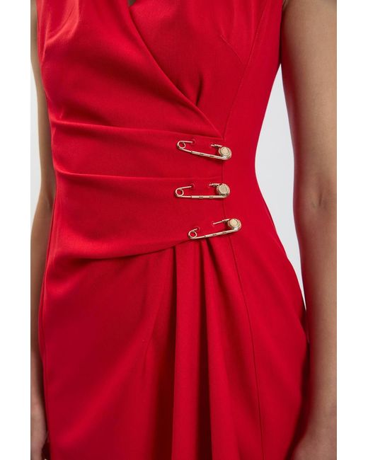 Karen Millen Trim Tailored Midi Pencil Dress