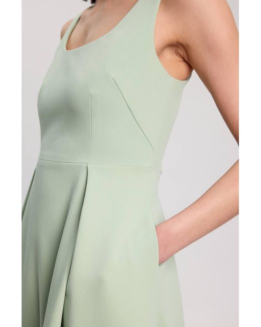 Karen Millen Green Tailored Full Skirt Midi Dress