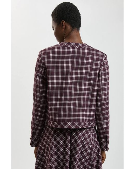 Karen Millen Check Trim Contrast Tailored Jacket