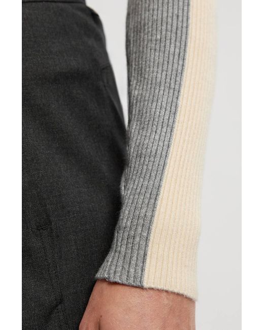 Karen Millen Natural Soft Rib Wrap Front Knitted Jumper