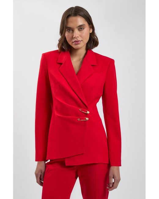 Karen Millen Trim Detail Tailored Single Breasted Blazer