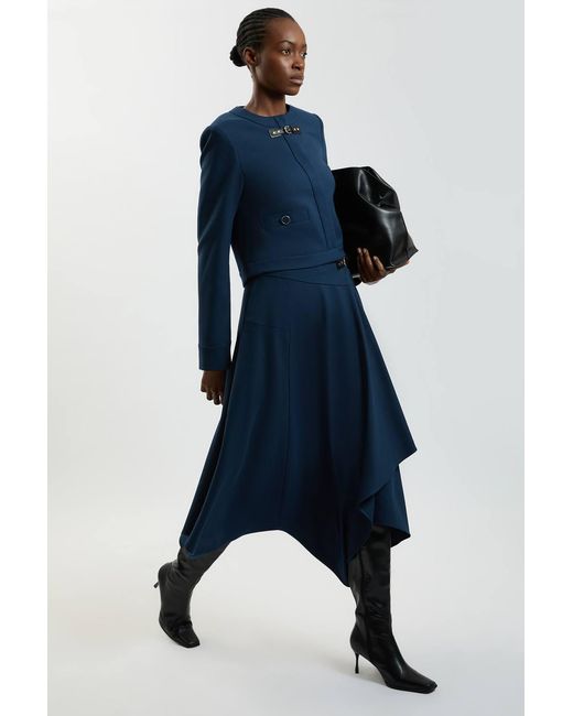 Karen Millen Blue Trim Contrast Tailored Jacket