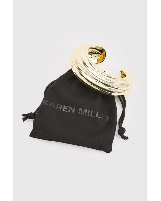 Karen Millen Black Tapered Cuff Bracelet