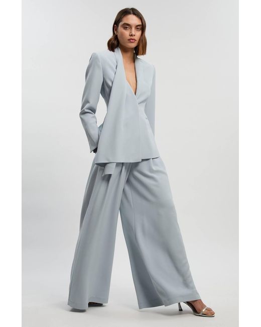 Karen Millen Gray Soft Tailored Single Breasted Blazer