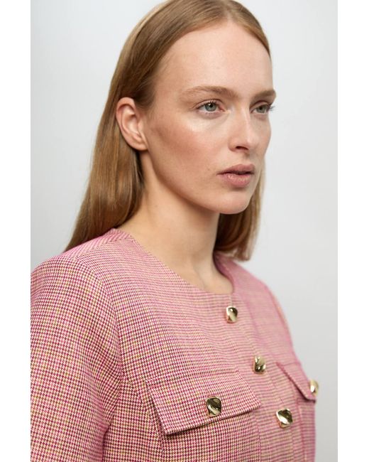 Karen Millen Tailored Check Belted Mini Dress
