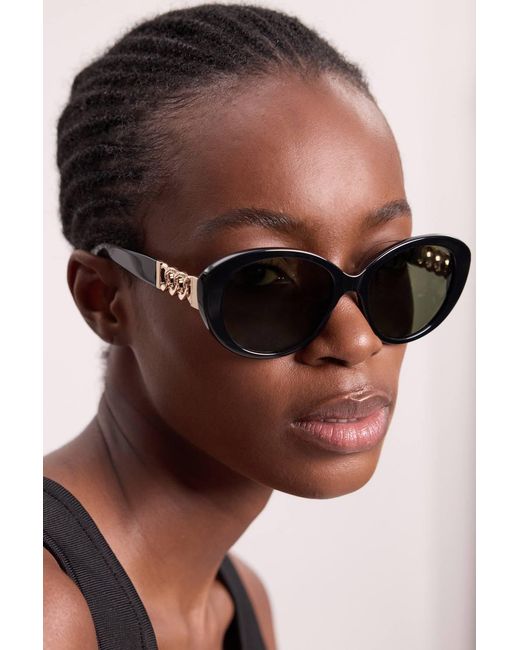 Karen Millen Black Squared Detail Sunglasses