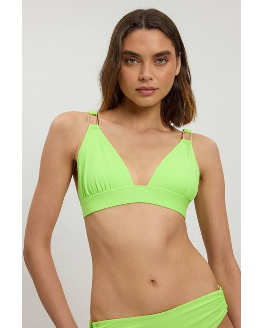 Karen Millen Green Trim Detail Bikini Top