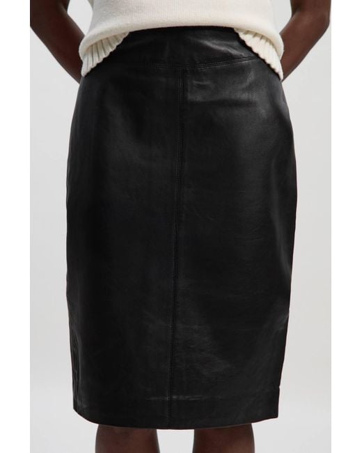 Karen Millen White Forever Leather Signature Pencil Skirt