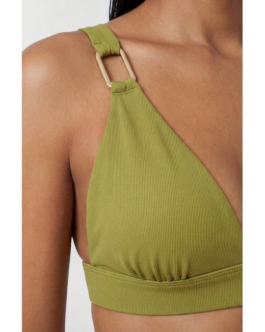 Karen Millen Green Trim Detail Bikini Top