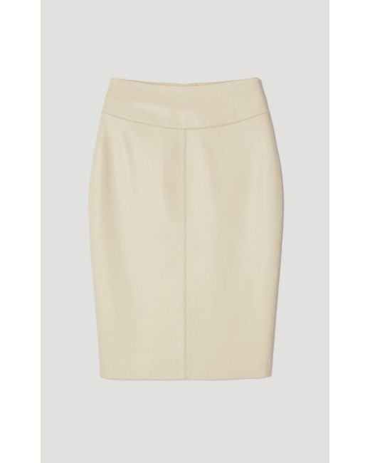 Karen Millen Natural Forever Leather Signature Pencil Skirt